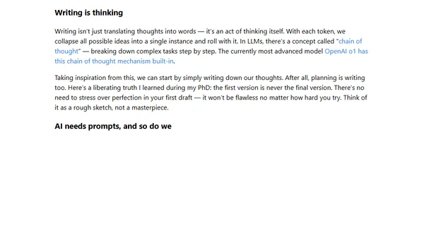 Overcoming writer's block — lessons from AI