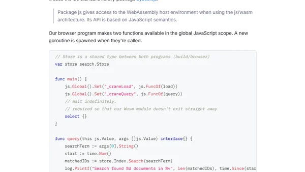 WebAssembly Search Tools for Static Sites