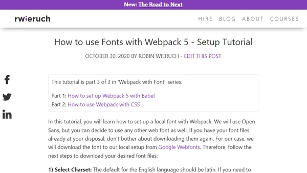 How to use Fonts with Webpack 5 - Setup Tutorial