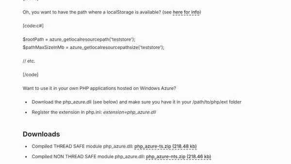 Accessing ServiceConfiguration in FastCGI (PHP) web role