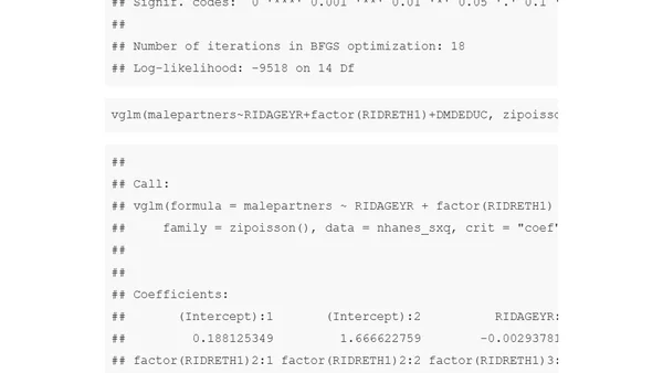 MOAR survey regression models