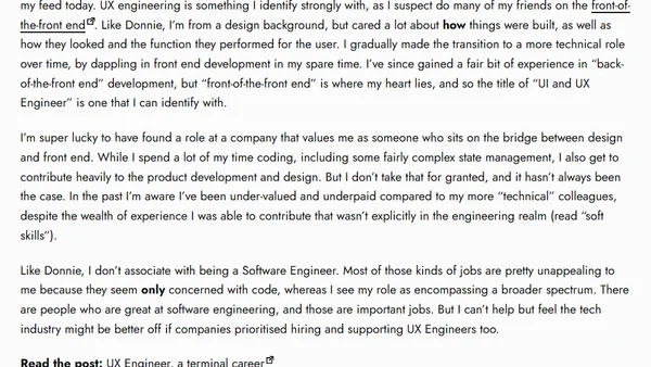 Thoughts on UX Engineering