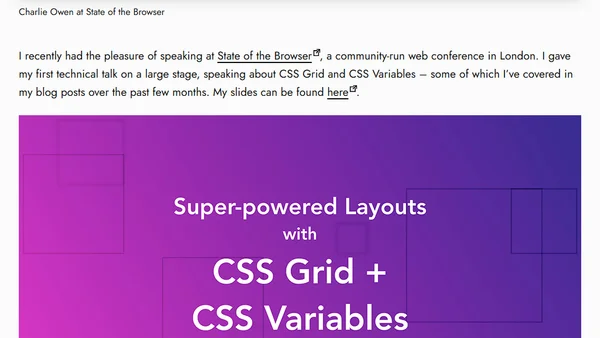 Notes from State of the Browser