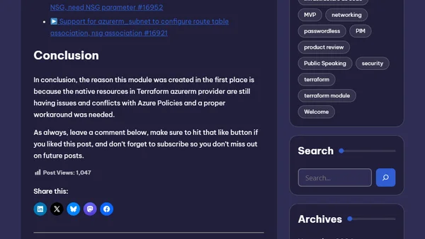 Terraform Module: azurerm-alz-subnet