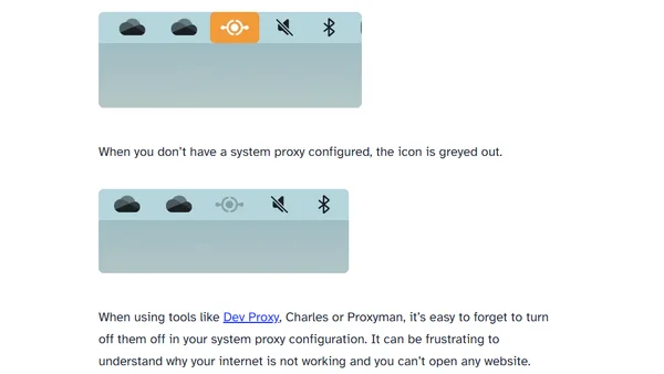Easily see if you have system proxy configured on macOS