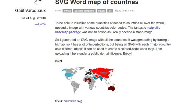 SVG Word map of countries