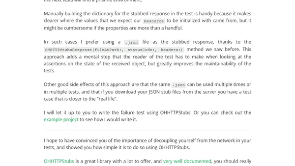 Getting Started With OHHTTPStubs