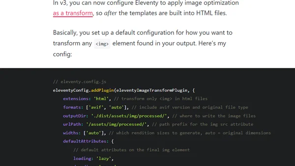 Upgrading to Eleventy v3