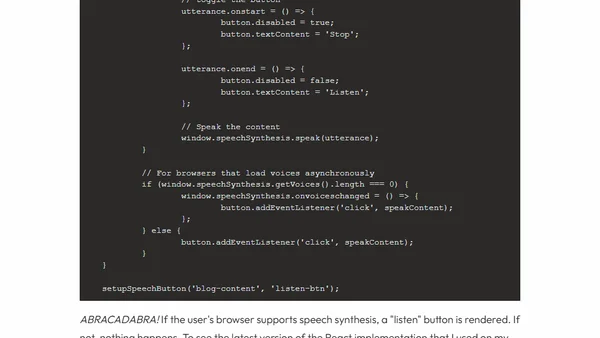 Make Your Website Talk with The JavaScript Web Speech API