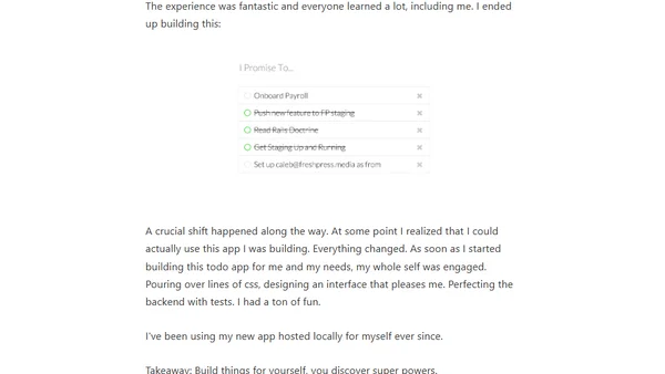 Build it for yourself