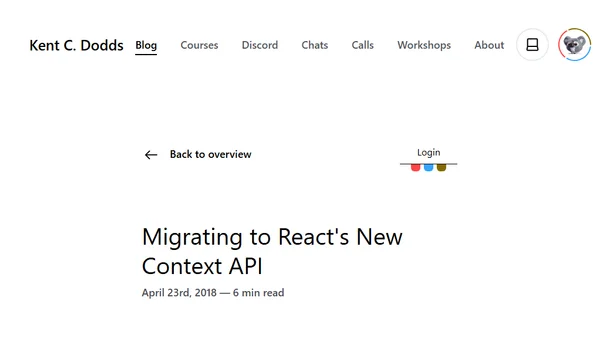 Migrating to React's New Context API