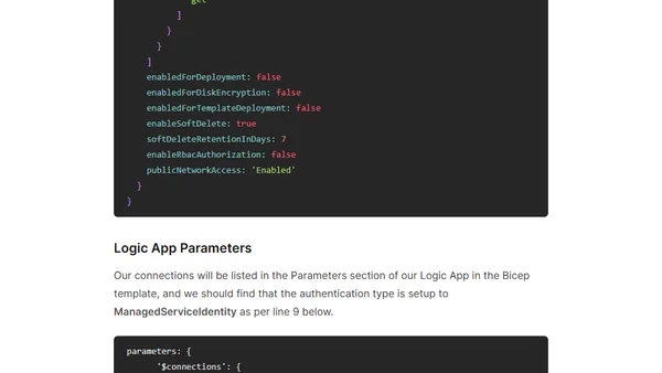 Fix Logic App Connections Managed Identity errors in Bicep templates