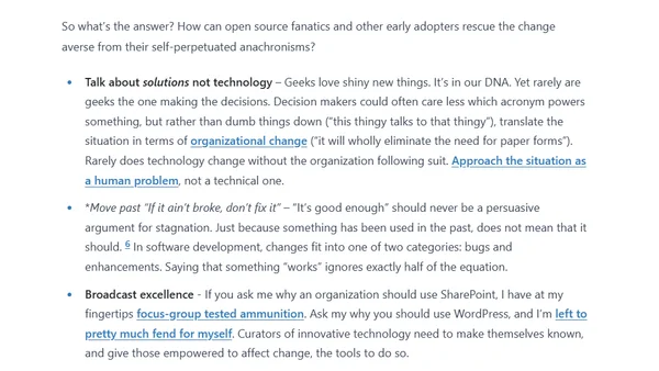 Enterprise, Open Source, and Why Better is not Enough