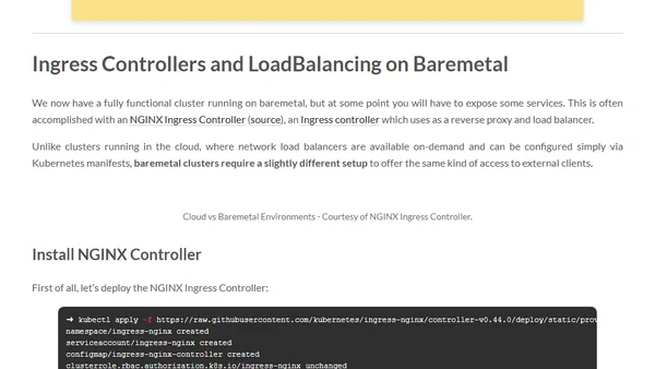 Kubernetes Lab on Baremetal