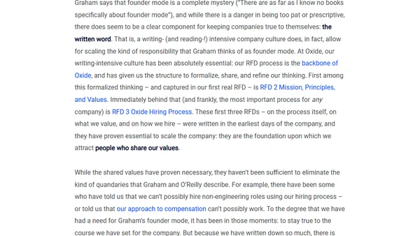 Reflections on Founder Mode