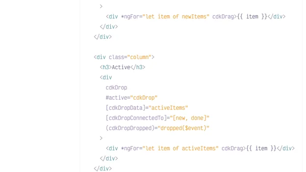 Exploring Drag and Drop with the new Angular Material CDK