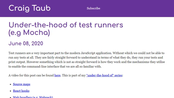 Under-the-hood of test runners (e.g Mocha)