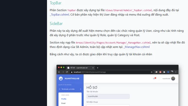 (ASP.NET Core MVC) Giới thiệu một số admin template và tích hợp SB Admin