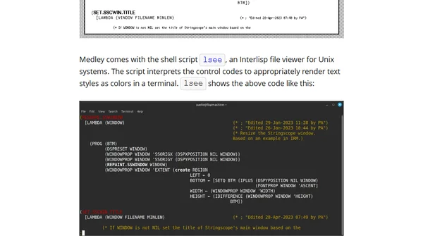 An Interlisp file viewer in Common Lisp