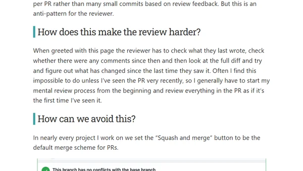 Don't prematurely squash/rebase and force push your PRs