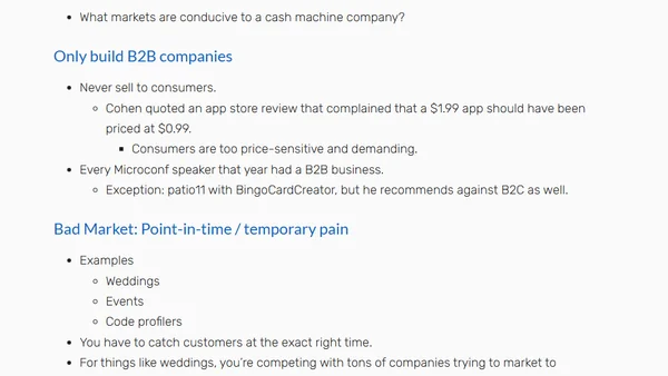 Designing the Ideal Bootstrapped Business