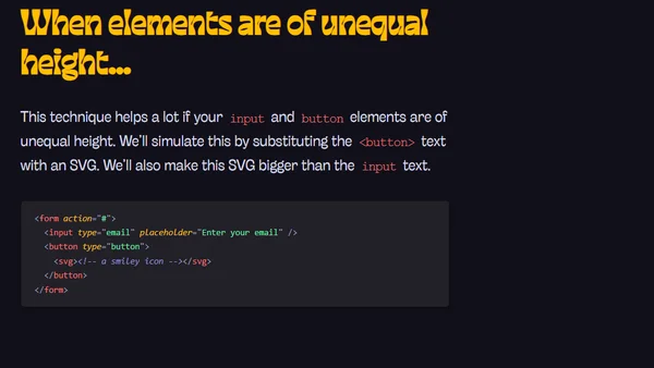 Creating a simple form with Flexbox