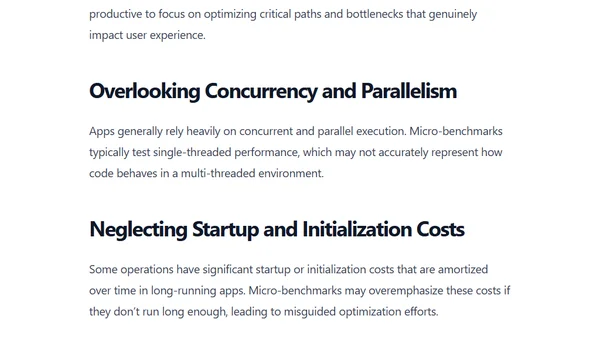 The Micro-Benchmark Fallacy