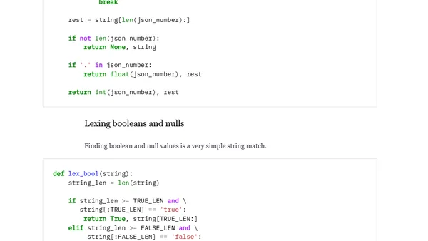 Writing a simple JSON parser