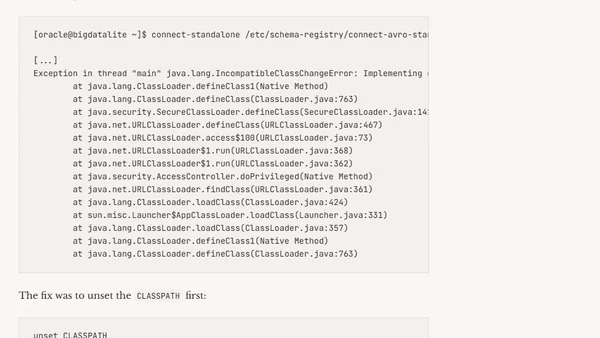 Kafka Connect - java.lang.IncompatibleClassChangeError