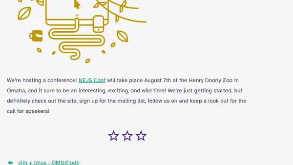 NEJS Conf - We're hosting a conference!