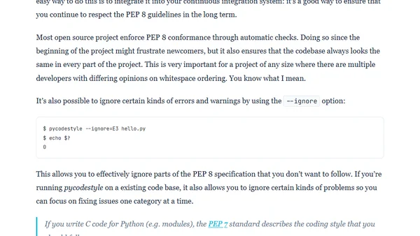 Code Style Checks in Python
