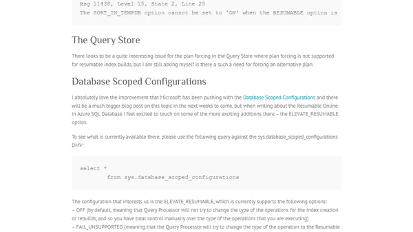 Resumable Online Index Creation