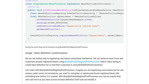 Spring internals - BeanDefinition