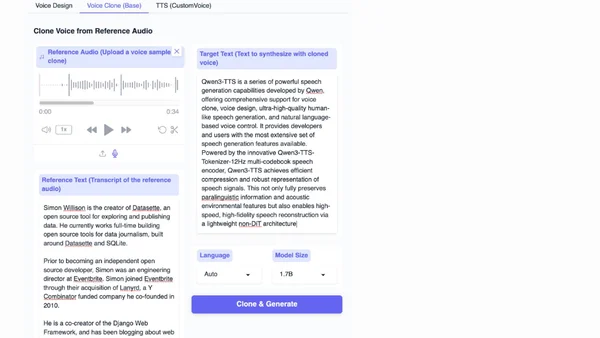 Qwen3-TTS Family is Now Open Sourced: Voice Design, Clone, and Generation