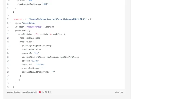 Use For loops in Bicep