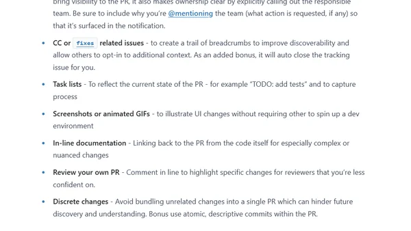 Pull requests are a form of documentation