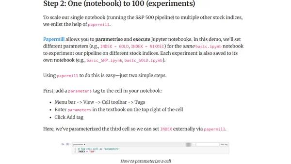 Simpler Experimentation with Jupyter, Papermill, and MLflow