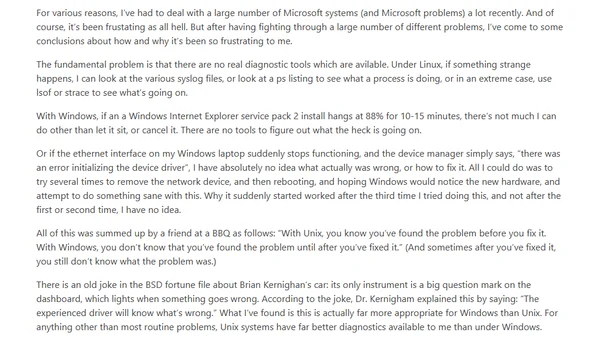 Why do I hate Microsoft?  Let me count the ways….