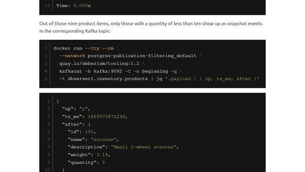 Postgres 15: Logical Decoding Row Filters With Debezium