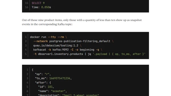 Postgres 15: Logical Decoding Row Filters With Debezium
