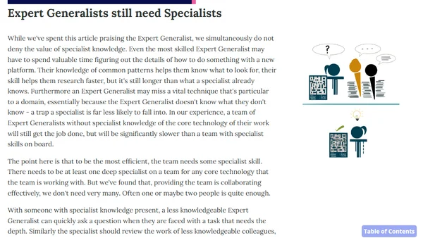 Expert Generalists need specialists (and LLMs)