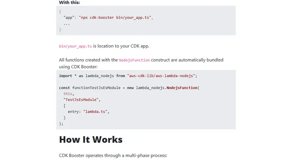 CDK Booster - Speeding Up Bundling of Lambda Handlers