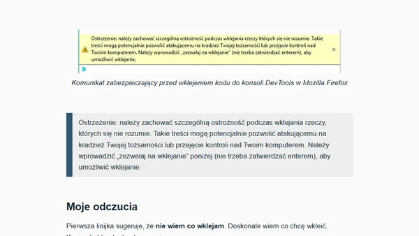 Zezwalaj na wklejanie w Mozilla Firefox