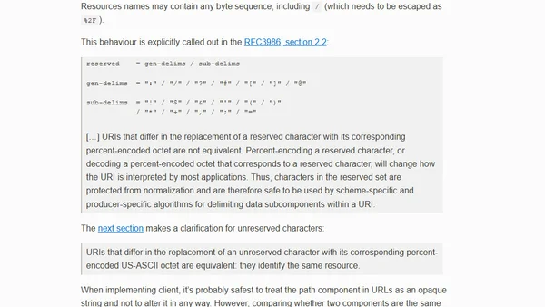 URLs and percent encoding