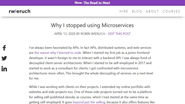 Why I stopped using Microservices