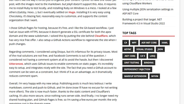 Moving my blog to Hugo