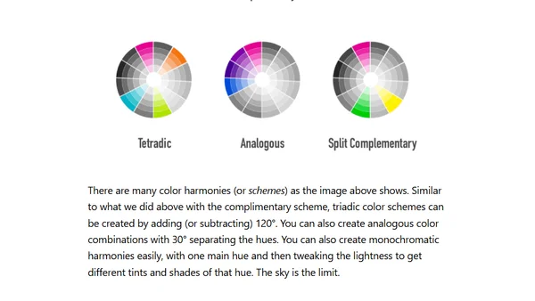 On Switching from HEX & RGB to HSL