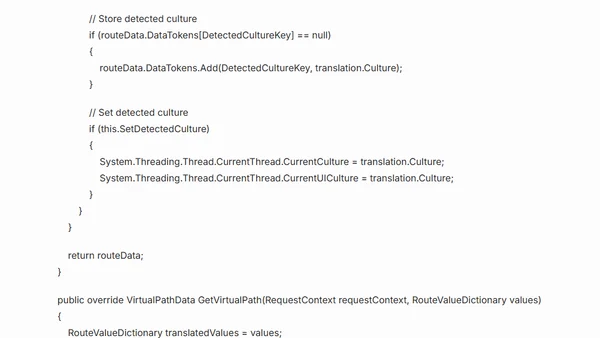 Translating routes (ASP.NET MVC and Webforms)