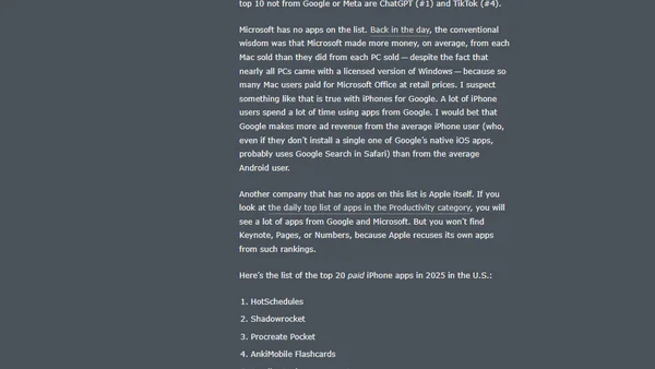 ★ App Store 2025 Top iPhone Apps in the U.S.