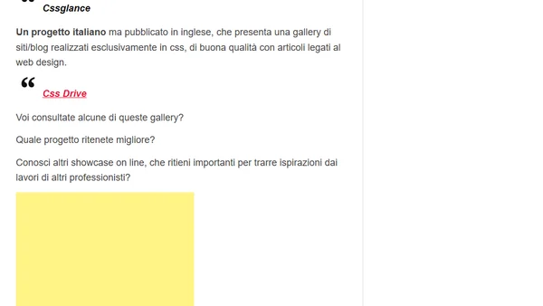 Ispirazioni: 8 CSS Gallery Consigliate da Web Designers e Grafici